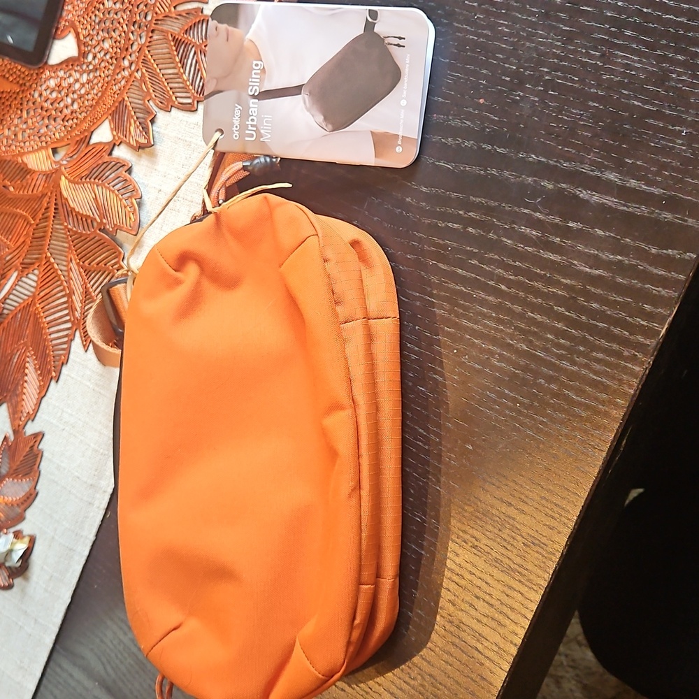 Orange Orbitkey Urban Sling Mini Bag